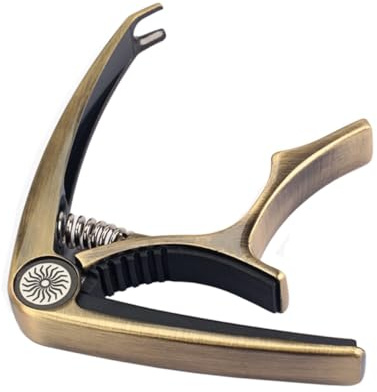 TOYANDONA Gitarren-capo mit Stimmgerät und Trigger-clip für Akustik Gitarre Banjo Mandoline Ukulele Schwarz