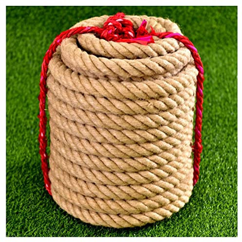 Corda di iuta naturale, corda spessa, corda da giardino spessa 164 piedi, corda di canapa da 12 mm, spago naturale resistente for artigianato, tiragraffi for gatti, raggruppare e appendere (dimensioni