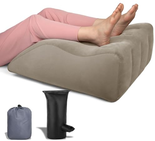 Tough Bison Leg Elevation Pillow - Inflatable Wedge Pillow for Sleeping Leg Pillows for Sleeping Portable Leg Pillow for Swelling, After Surgery, Blood Circulation