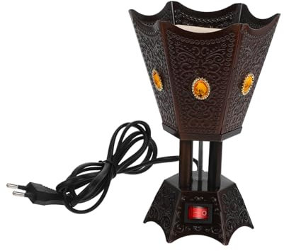 Yardenfun Elektrischer Weihrauchbrenner Retro Censer Mit Hochtemperaturbeständigkeit Für Zuhause Und Spirituelle Praktiken Kompakt Und Tragbar Passend Für Bakhoor Und Holzräucherwerk