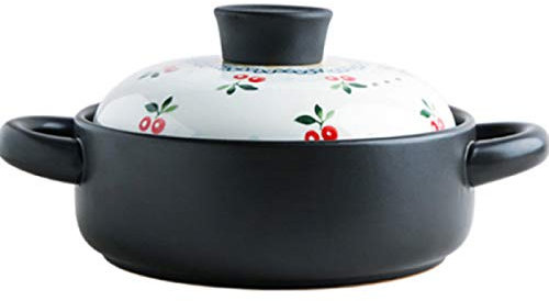 Marmites En Terre Cuite Pour La Cuisson Marmite En Terre Cuite - Antidérapantes Et Stables, Cocottes Avec Couvercles Plaque De Cuisson Au Four - Ustensiles De Cuisine Incroyables,Multicolore-1,5 L (