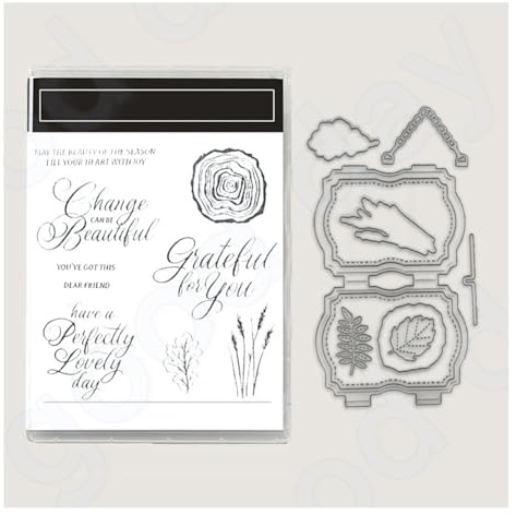 Wisafory Stempel und Stanzschablonen Set Stempel und Stanzformen Silikonstempel und Stanzen Set Weihnachts Stanzformen Schablonen für DIY, Scrapbooking, Grußkarten, Geschenkkarton-Dekoration 1#