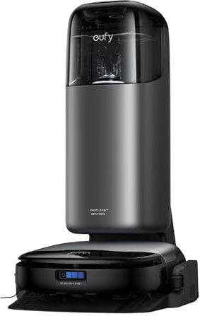 eufy S1 Pro Robot aspirapolvere All-in-One con funzione di pulizia, autopulente Always Clean Mop & Eco Clean Ozon, 8.000 Pa, 180 min/150 m², 3D MatrixEye, rilevamento (Ricondizionato)