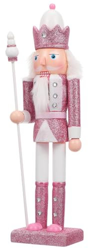 TOPBATHY 1 Marionnette Casse-Noisette Soldat en Noyer Décoration De Bureau pour Les De Noël Jouet Traditionnel Matériau Sûr