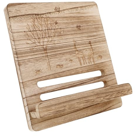UPKOCH Portable Holz Musikständer Für Noten Kochbücher Und Laptops Einstellbarer Kompakter Leseständer Für Zuhause Und Unterwegs Für Musiker Und Studenten