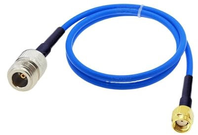 RG-402 N Jack femmina a connettore SMA maschio/femmina Cavo coassiale RG402 semi flessibile Coda di prolunga in fibra(N Female to RPSMA M,50CM)