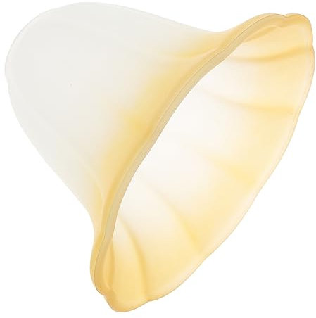 Tofficu Abat-jour en Verre Ambre Suspendre et Lampe de Chevet, Accessoire Verre Coloré, Diamètre 18 Cm, Compatible Lampe Murale, Intérieur Salon et Bureau, Remplacement Solide