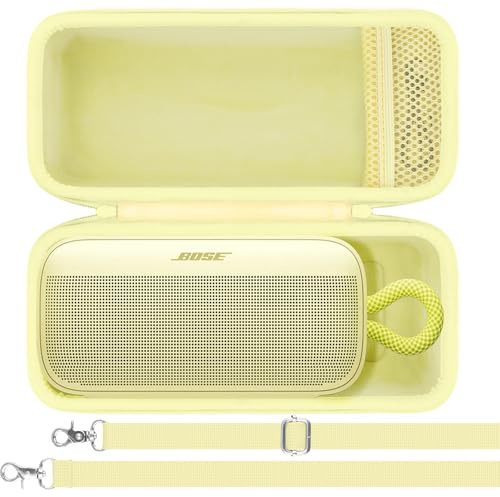 Khanka Custodia Rigida per Bose SoundLink Plus con Tracolla,Giallo Citrino