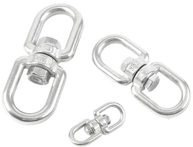 Conector de anillo de grillete con gancho giratorio de doble extremo de acero inoxidable 304, accesorios de aparejo(M20(1pcs))