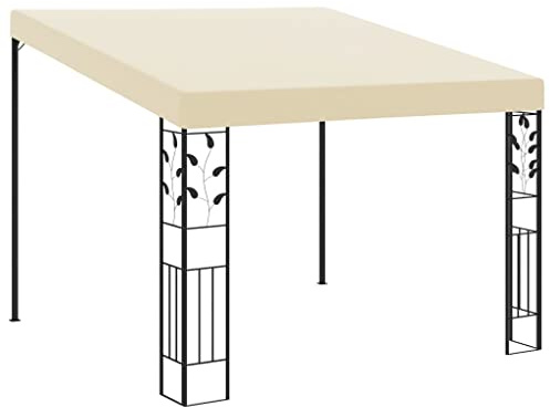 Wand-Pavillon 3x3x2,5 m Cremeweiß, Robuster Anbau-Pavillon mit Polyesterbespannung, Ideal für Garten, Terrasse & Outdoor-Aktivitäten, Bietet Sonnenschutz & Erweiterten Wohnraum