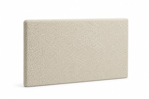 LIKMA Wandkissen Bouclé Stoff Polsterpaneel Creme 80x40 cm Schlafzimmer Wohnzimmer Lendekissen Bett Wandpolster Gepolstert Panel Bettkopfteil Stoff: Quelle 02