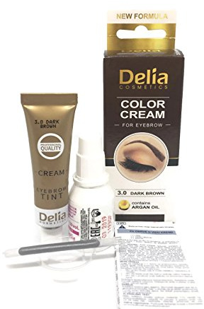 Kit Eyelashes and eyebrows professional coloring, Color Dark Brown/Black/Brown/Dark gray15ml (Dark Brown)