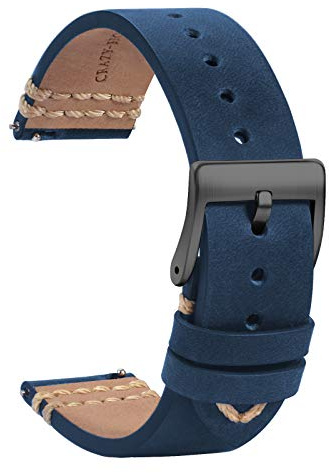 Tstrap Correa Reloj Cuero - Correa Reloj Piel - Correa Piel liberacion rapida -Hombres Mujeres-Correa de Reloj inteligente-18 mm 19 mm 21 mm 22 mm