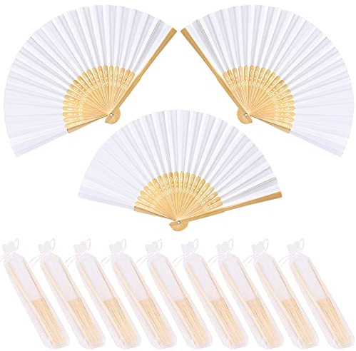 Gativs Fächer Weiß 12 Stück Handfächer Weiß Fächer Sommer Weiß Hochzeitsfächer Fächer Hochzeit Fächer Weiß Hochzeit Papierfächer Hochzeit Hochzeitsfächer Weiss Fächer Weiss Hochzeit