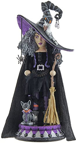 Hollywood Nutcrackers Cascanueces de Bruja de Hollywood, 17 Pulgadas, Negro