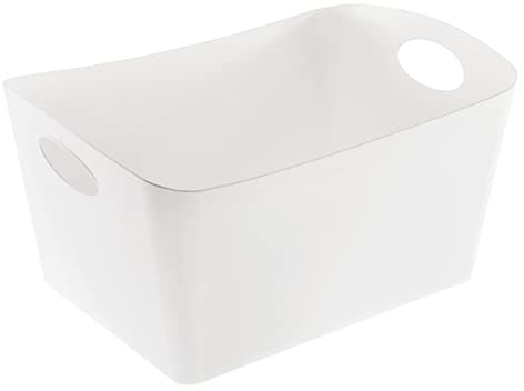 Koziol Box, Aufbewahrungsbox, Organizer, Container, Lagerraum, Kunststoff, recyceltes Material, Recycled White, 15l