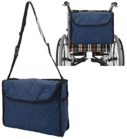 Rollstuhltasche, wasserdichter Rollstuhlrucksack mit großem Fassungsvermögen und Zwischenschichtdesign, langlebiges Rollstuhlzubehör, Rollstuhlaufbewahrungszubehör, Rollstuhltasche(Navy blau)