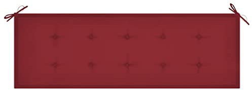 WIFESE Gartenbank-Auflage Weinrot 150x50x3 cm Stoff Sitzkissen Bank Bankauflage Sitzkissen Outdoor Sitzpolster Bank Sitzauflagen Gartenmöbel Universellen Design Geeignet für Gartenbänke im Freien