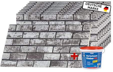 AS Country Stone - Wandpaneele Steinoptik - 3D Effekt - Wandverkleidung Steinoptik für Küche, Wohnzimmer, Innen- und Außenbereich - Steinoptik Styropor - 3D Wandpaneele - Akustikpaneele | ST440 |