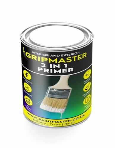 GripMaster White Waterbased Bonding Primer - Ideal for Wood, Masonry, Metal, MDF (GripMaster | White Multi Purpose Primer - 1L)