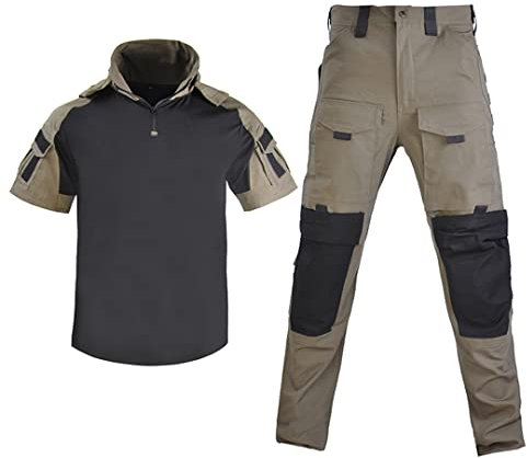 Airsoft Anzüge Paintball Bekleidung Militär Schießuniform Taktische Kampf Camouflage Hemden Cargo Hosen Army green S