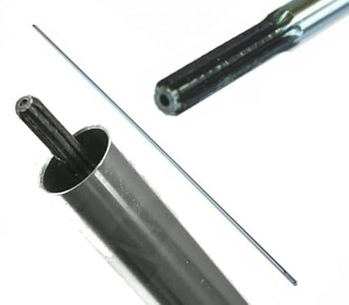 Asta di Trasmissione con Tubo | per Decespugliatore | Lunghezza Asta 153 cm | Lunghezza Tubo 150 cm | Diametro Asta 8 mm | Diametro Tubo 28 mm | 7 Denti | in Acciaio | Pezzo di Ricambio