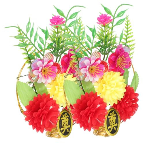 SEWOART 2pezzi Decorazione Funeraria Artificiali Per Cimitero Adornamenti Per Lapidi Design Realistico Per Cimitero Arredamento Per Luoghi