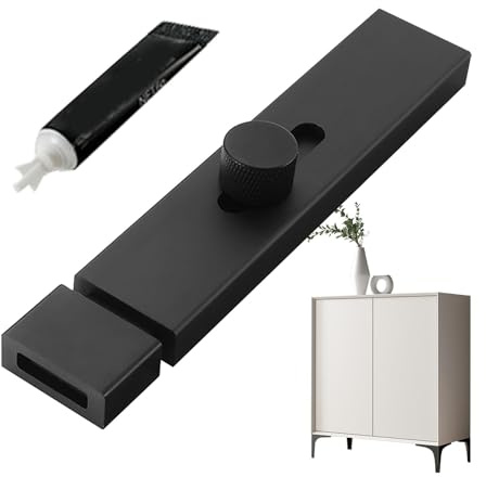 Serratura con chiusura scorrevole, serratura per porta scorrevole | Serratura per porta scorrevole multiuso con chiusura per porta interna | Chiusura scatto resistente all'usura Chiusura scorrimen