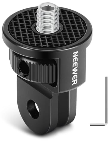 NEEWER Action Kamera Mount Adapter mit 1/4 Schraube, Aluminiumlegierung, kompatibel mit GoPro Hero 13 12 Insta360 X4 X3 DJI Osmo Pocket 3 Creator Combo Phone Cage, GP-7