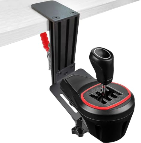 HTLAKIKJ Shifter Desk Mount - Verstellbarer Halterungshalter für Racing Sim Shifter - Kompatibel mit Thrustmaster TH8S & TH8A Shifter, Logitech Driving Force Shifter