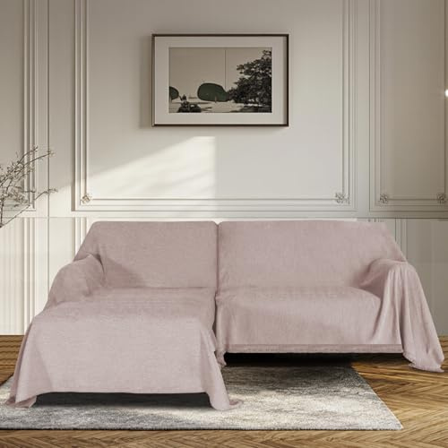 BellaHills Sofa Überzug 2 Sitzer Ecksofa I Form Wasserdicht Sofaüberwurf Kratzschutz Sofa Katze Sofabezug Waschbar Chenille Sofaschoner Schutzdecke Couch Überzug