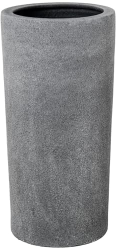DRW Portaombrelli Rotondo in Ceramica in Antracite, Grigio, Medidas: 25x25x50 cm