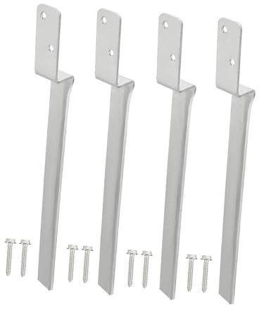 Amagogo 4 Pezzi Recinzione Post Ancoraggio di Ancoraggio in Legno Post Supporto per Il Giardinaggio robusti Forniture pratiche Facilmente installare Chiodi a