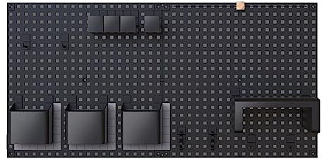 Kit de rangement mural en panneau perforé, panneau perforé en métal pour garage, organisateur de panneau d'outils de rangement robuste, panneau perforé mural pour garage, bureau, atelier, ét