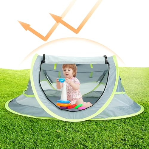 Tienda de campaña para bebé – Refugio portátil parasol plegable multifuncional | Compacto reutilizable bebé aventuras al aire libre, resistente a los rayos UV viajes para playa, jardín, parque