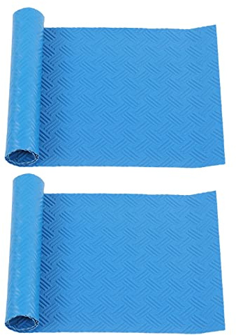 KIMISS 2Pcs Rubber Swimming Pool Ladder Mat - Anti-Slip Step Pad for Safe Pool Access, 60x24x0.1cm, Ideal for Ladders