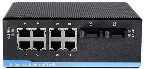 GTGFCSP Switch Ethernet Industriale Poe di Livello Industriale gestito su Guida DIN a 2 Fibre e 8 potenze V710FS, V710FS-POE(V710FS)