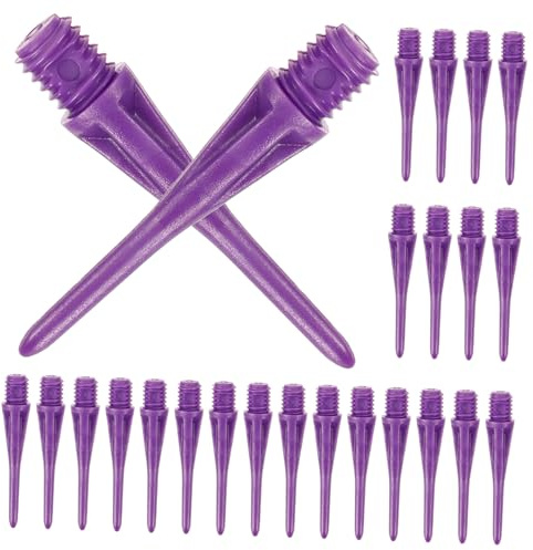 Alasum 50pcs Soft Tip Needle Replacement Points for Electronic Darts Wear-resistant Plastic Tips with Smooth Surface Compatible with Corkscrew Threads Suitable for Practice and Play