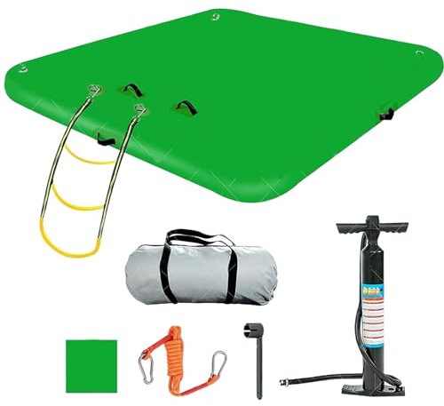 Gonfiabile galleggiante con scala rimovibile, superficie antiscivolo, per piscina e spiaggia