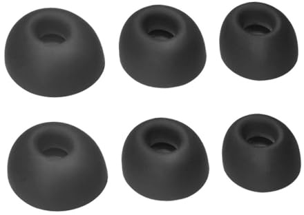 3 Pairs Earbuds Tips Silicone Ear Tips for JBL Tour Pro 2 Replacement Earbuds Cover Cap S/M/L 3 Size Cushion Earplug Tips for Tour Pro2 Earphones (black)