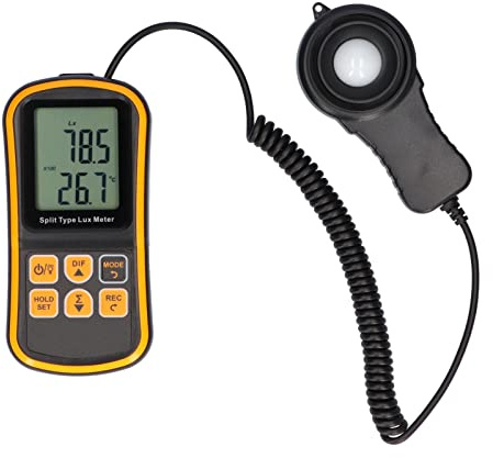 Misuratore di luce, Lcd. Misuratore di illuminamento Digital Illuminance Meter Misuratore Tester Illuminance Meter Split Handheld Illuminance Meter 0-200000 Lux