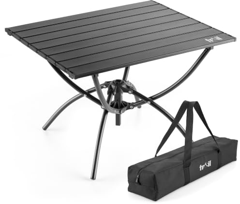 Trail Small Folding Aluminium Camping Table, H39.5cm x L47cm x W57cm