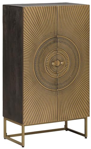 vidaXL Highboard Brass 53.5 x 30 x 95 cm
