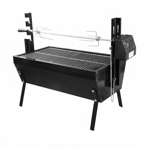 Parrilla Giratoria para Exterior Asador con Espetón Parrilla Barbacoa Parrilla de Carbón Asador Rotatorio Cuerpo, style to 2