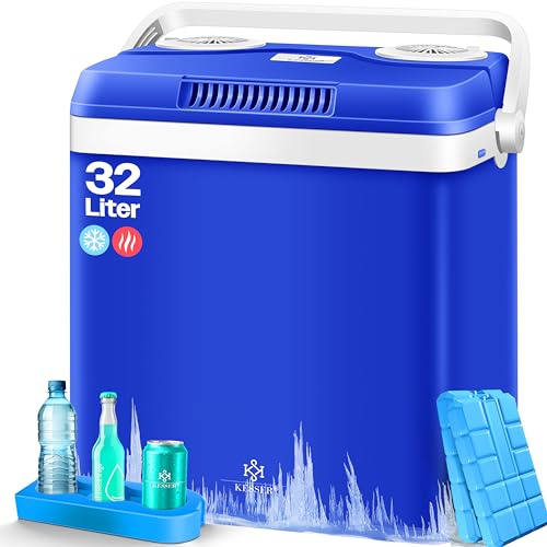 KESSER® Kühlbox Thermobox 32Liter | Thermo-Elektrische Kühlbox | KÜHLT und WÄRMT | 12 & 230V | Thermobox für Auto, Boot & Camping | Mini-Kühlschrank mit ECO & MAX Modus | inkl. Kühlakku