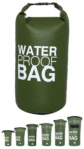 DonDon Dry Bag wasserdichte Tasche 2l, 5l, 10l, 15l, 20l, 30l Pack-Sack Beutel mit Schultergurt