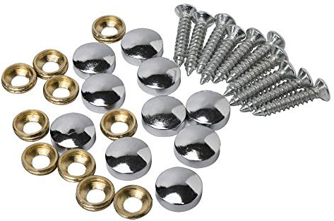 10PCS Brass Mirror Screws 10mm, Silvery - Cap Cover Nails Fasteners Golden for Decorative Mirror, Sign/Advertising Hardware, Nails, Construction
