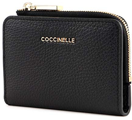 Coccinelle Metallic Soft Credit Card Holder Noir