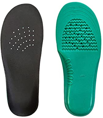 Wiftms Children's Orthopaedic Insoles Orthotics Flat Feet Correction Insoles Shoe Insoles Protects Feet for Flat Feet, Plantar Fasciitis, Overpronation, Foot Pain, Heel Spore (S, Green)