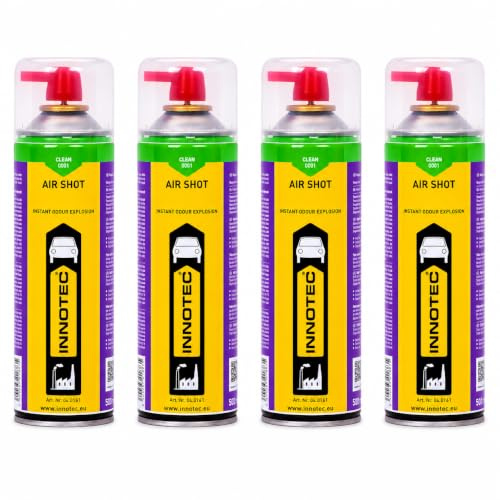 MP Produkt 4 pezzi Innotec Air Shot Clean, profumo istantaneo, spray profumato di alta qualità, profumo speciale con solventi organici, 100% senza silicone